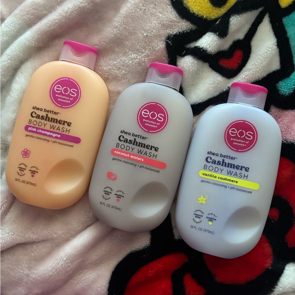 eos Bath & Body Collection Pink and Red